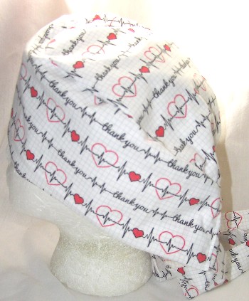 White Heartbeats Scrub
